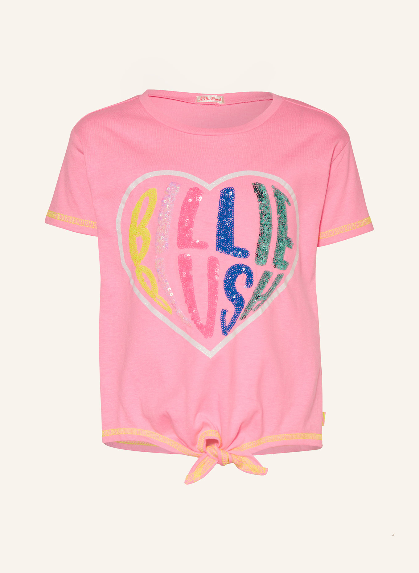 Billieblush T-shirt z cekinami, Kolor: RÓŻOWY (Obrazek 1)
