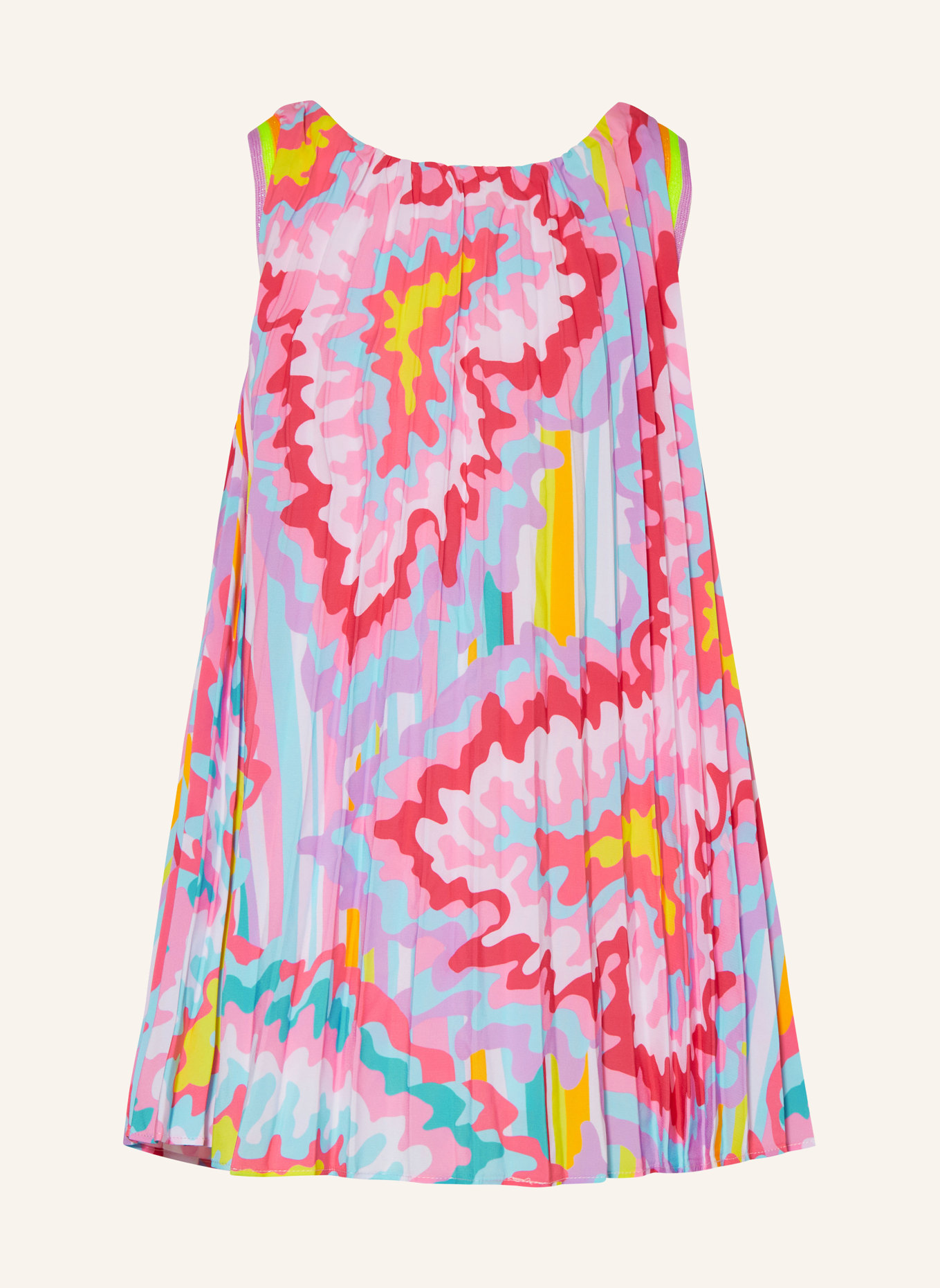 Billieblush Sukienka plisowana, Kolor: MOCNORÓŻOWY/ BIAŁY/ JASNONIEBIESKI (Obrazek 1)