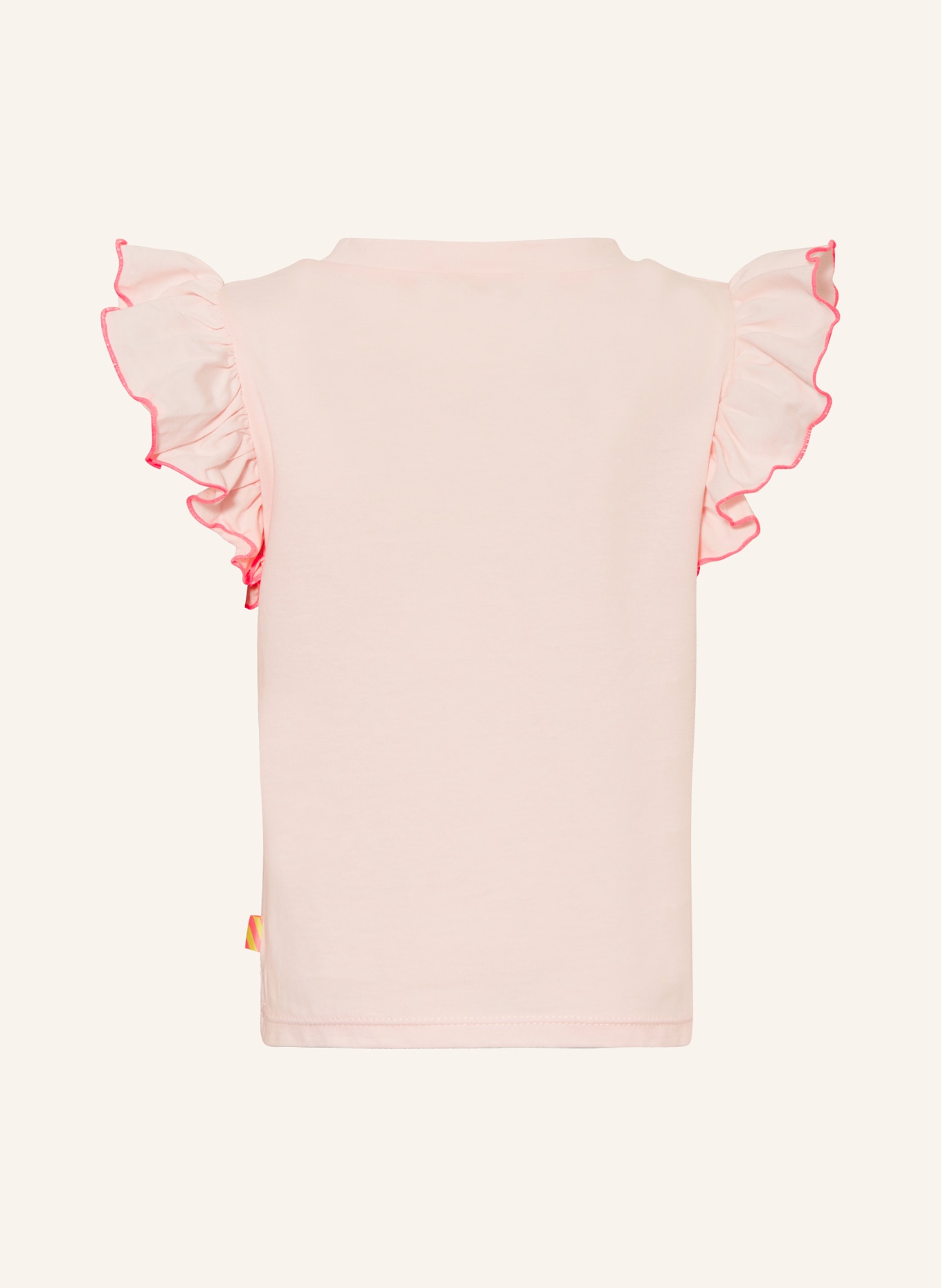 Billieblush T-shirt z falbankami, Kolor: JASNORÓŻOWY (Obrazek 2)