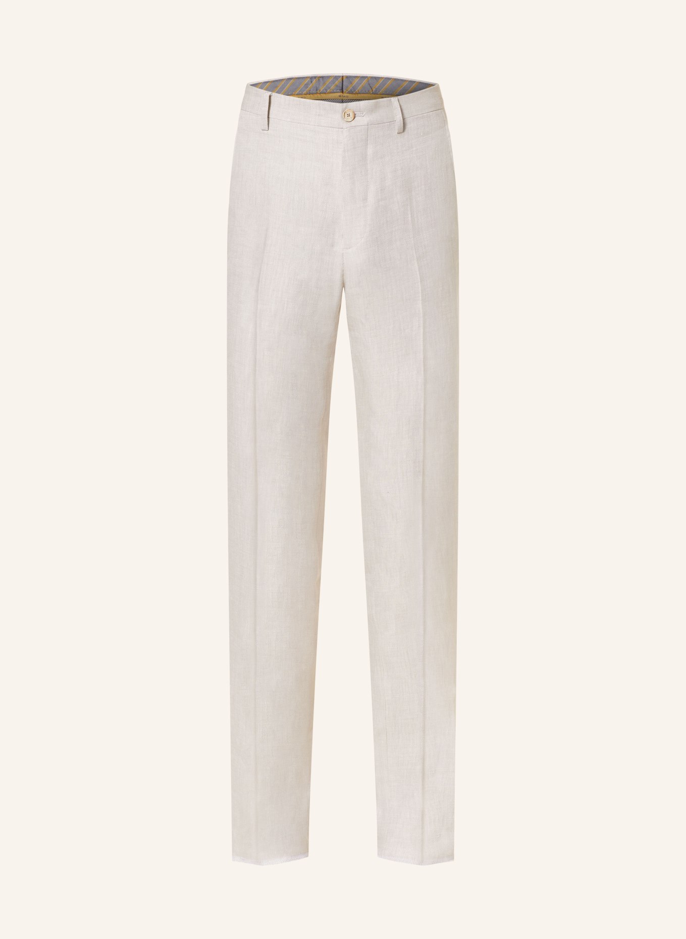 ETRO Oblekové kalhoty Regular Fit ze lnu, Barva: M0633 Light Beige (Obrázek 1)