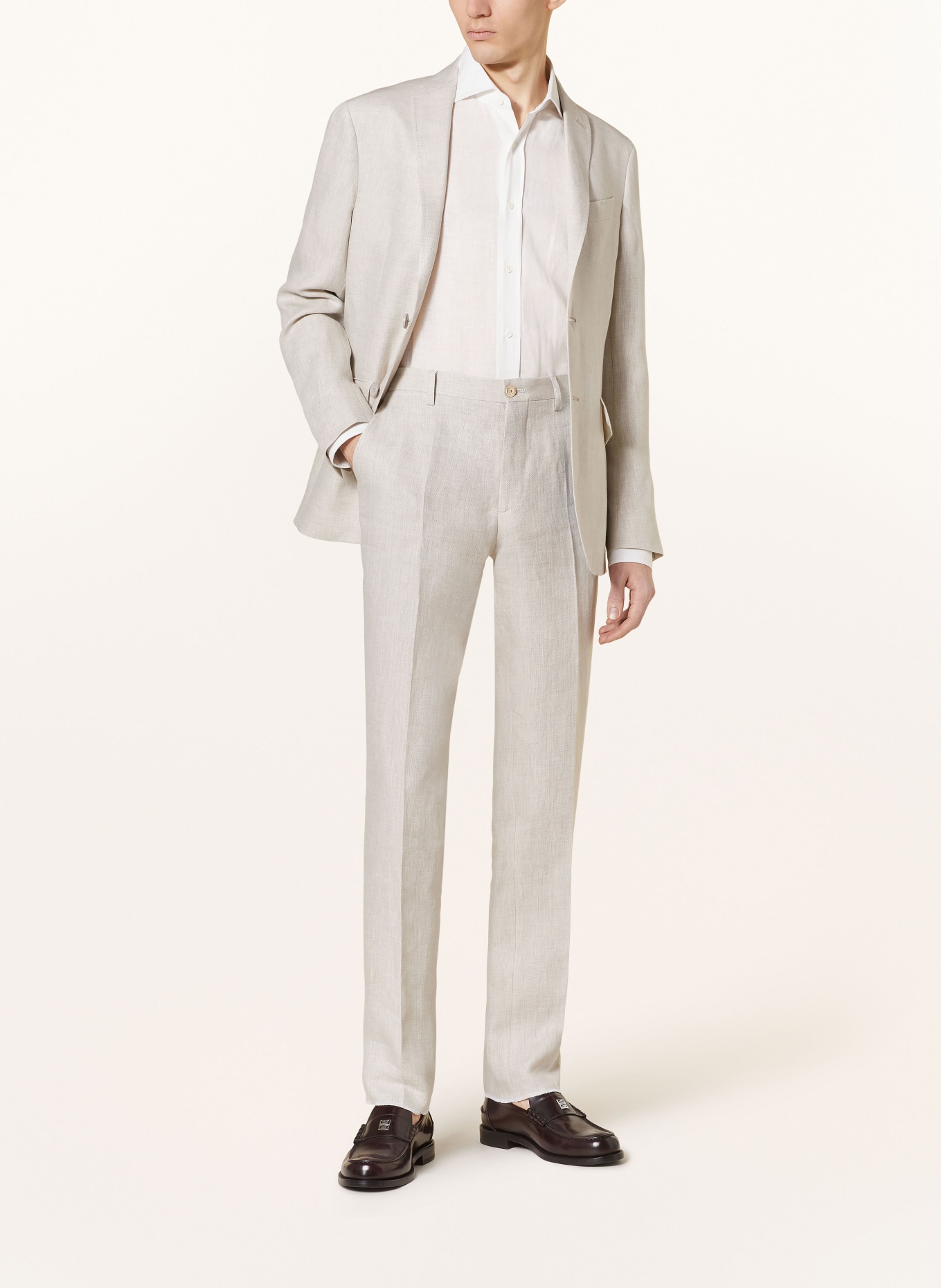 ETRO Suit trousers regular fit in linen, Color: M0633 Light Beige (Image 2)