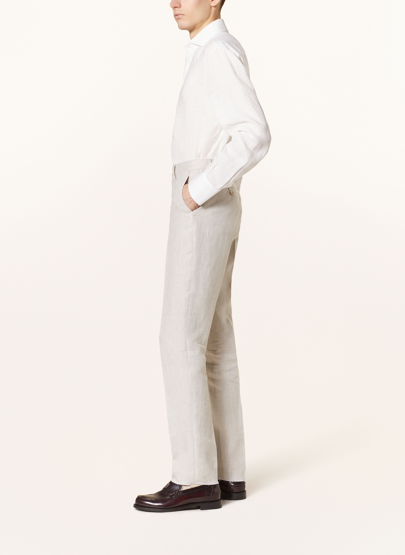ETRO Oblekové kalhoty Regular Fit ze lnu, Barva: M0633 Light Beige (Obrázek 5)