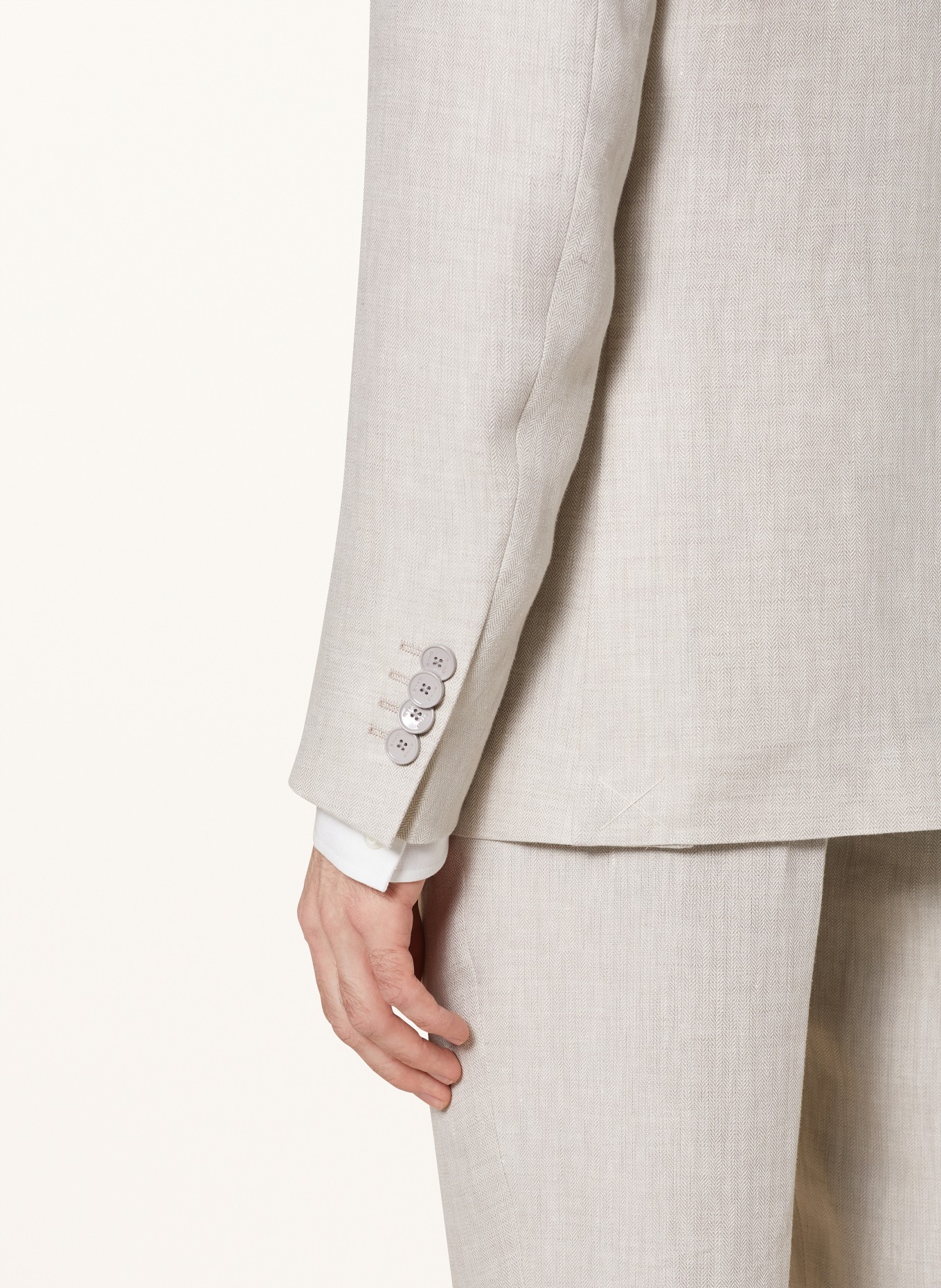 ETRO Suit jacket slim fit in linen, Color: M0633 Light Beige (Image 6)
