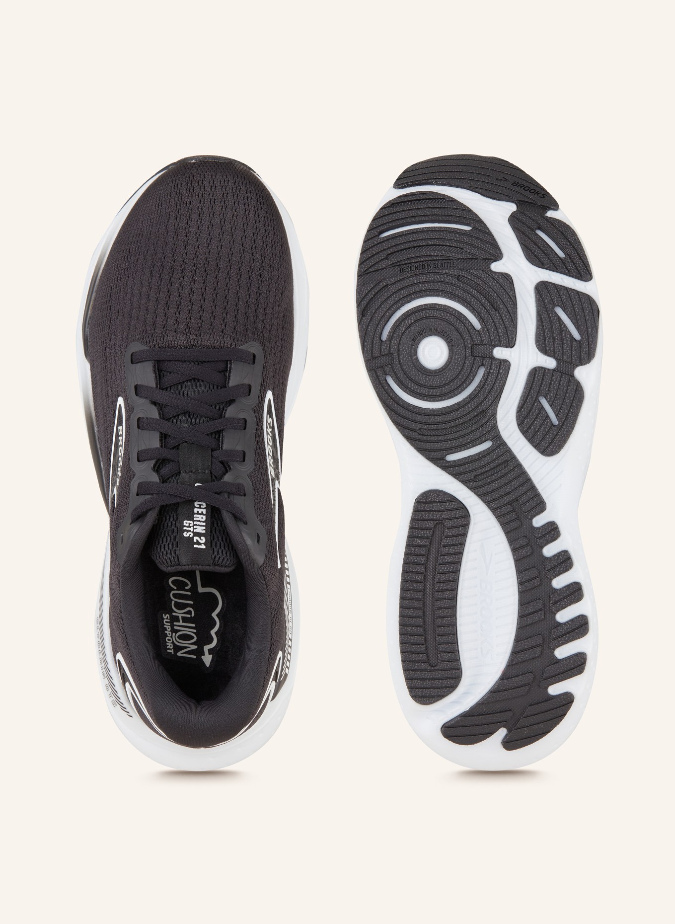 BROOKS Running shoes GLYCERIN GTS 21, Color: BLACK (Image 5)