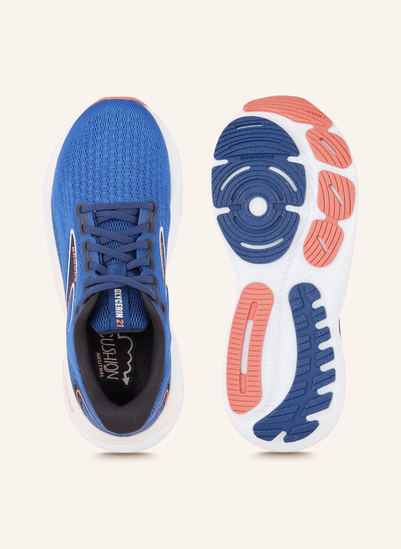 BROOKS Running shoes GLYCERIN 21, Color: BLUE (Image 5)