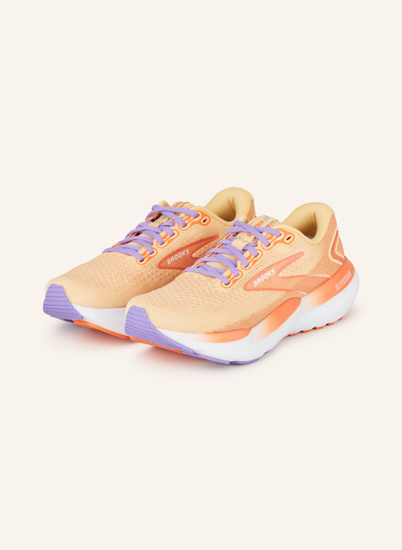 BROOKS Running shoes GLYCERIN 21, Color: LIGHT ORANGE (Image 1)