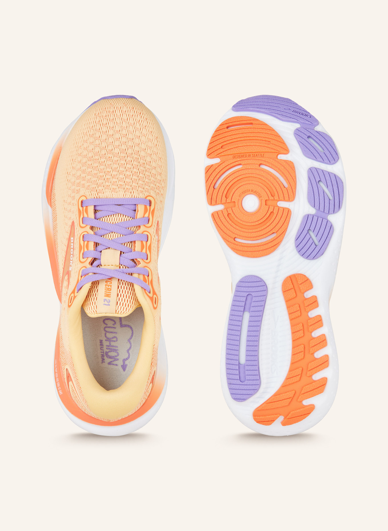 BROOKS Laufschuhe GLYCERIN 21, Farbe: HELLORANGE (Bild 5)