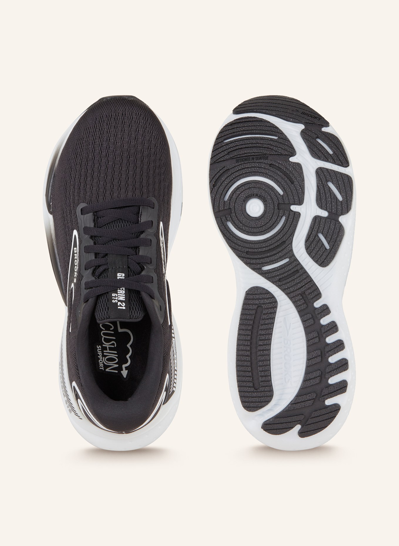 BROOKS Running shoes GLYCERIN GTS 21, Color: BLACK (Image 5)