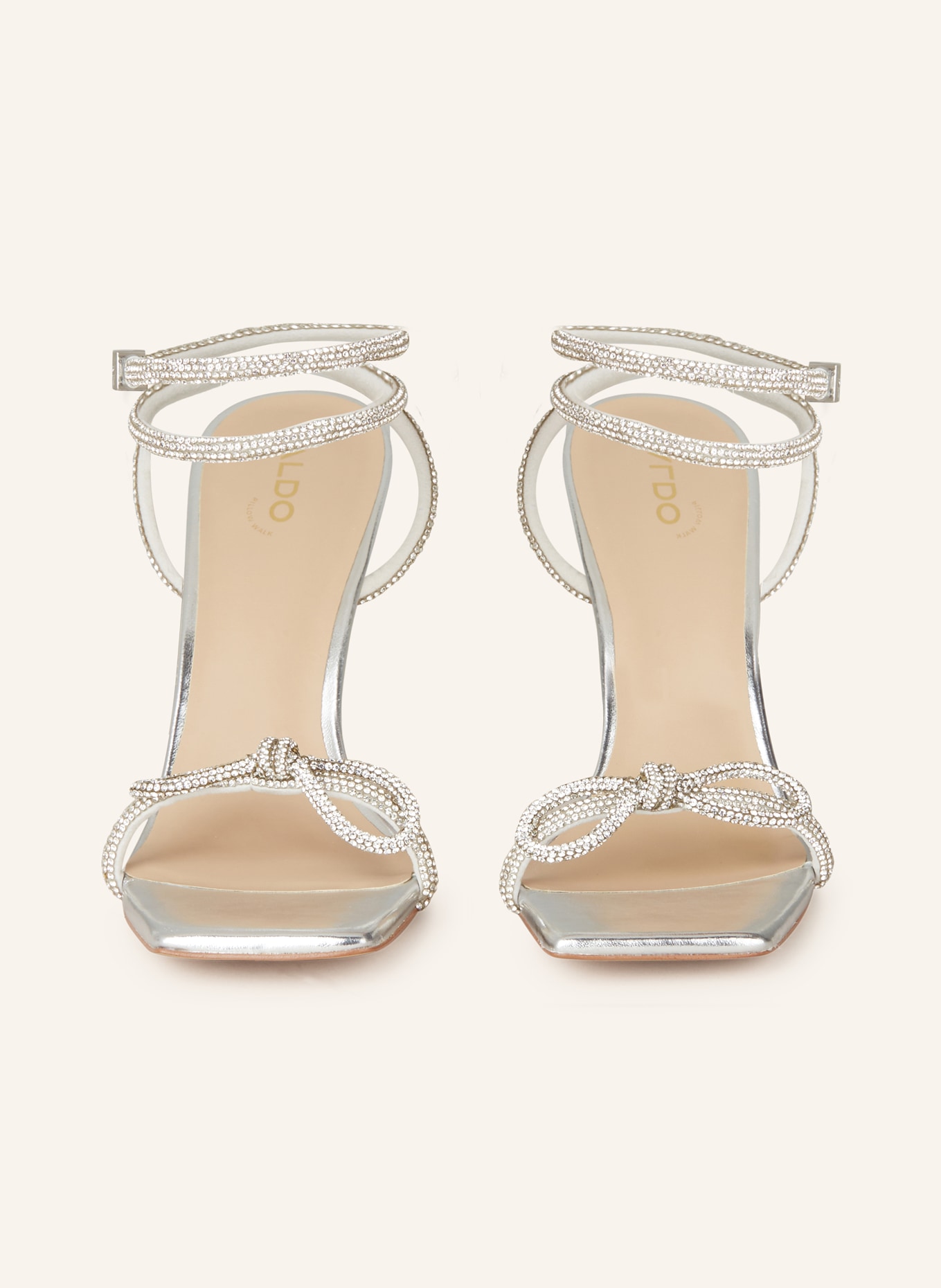 ALDO Sandals with decorative gems, Color: SILVER (Image 3)