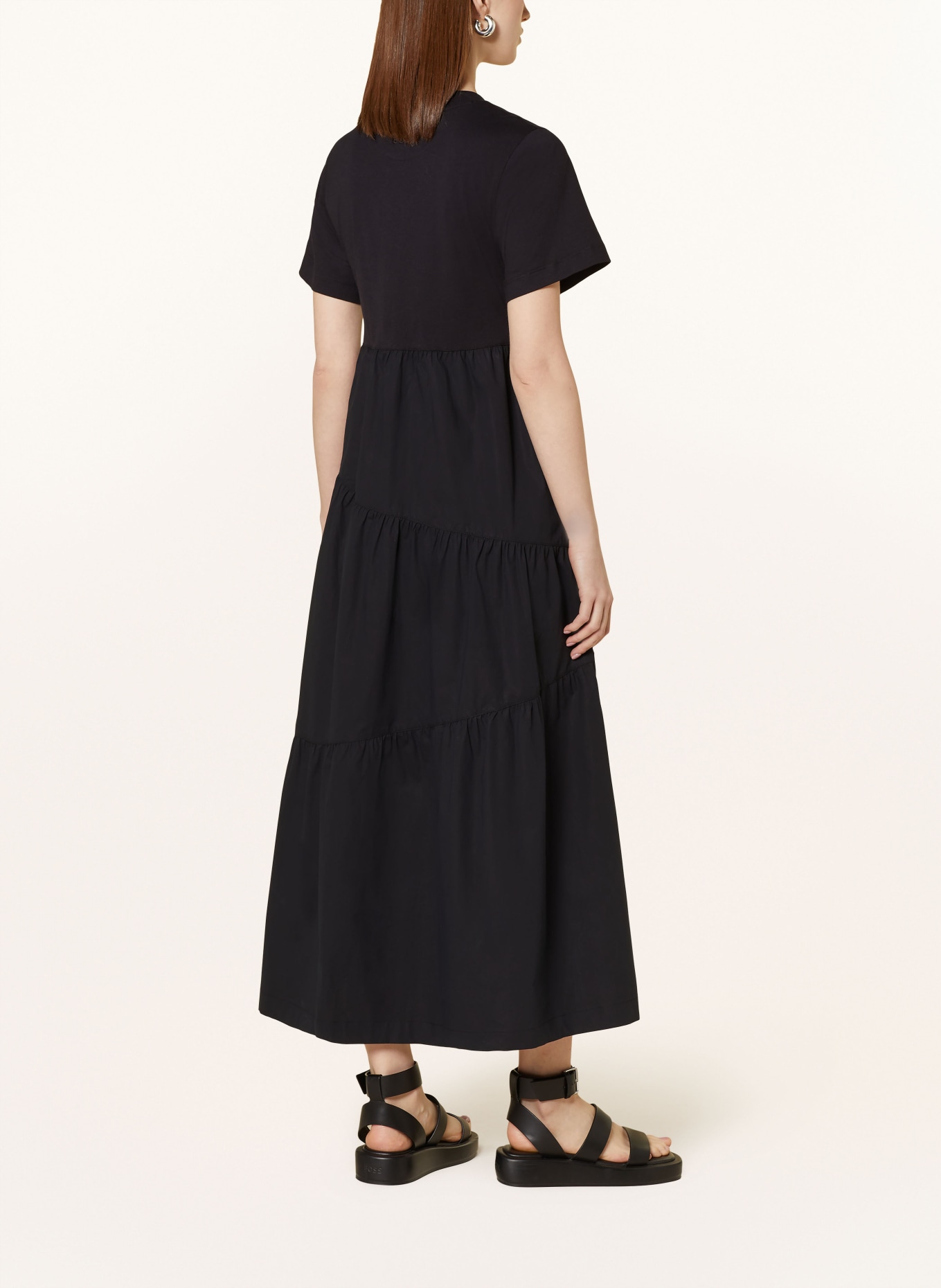 BOSS Dress ENESI in mixed materials, Color: BLACK (Image 3)