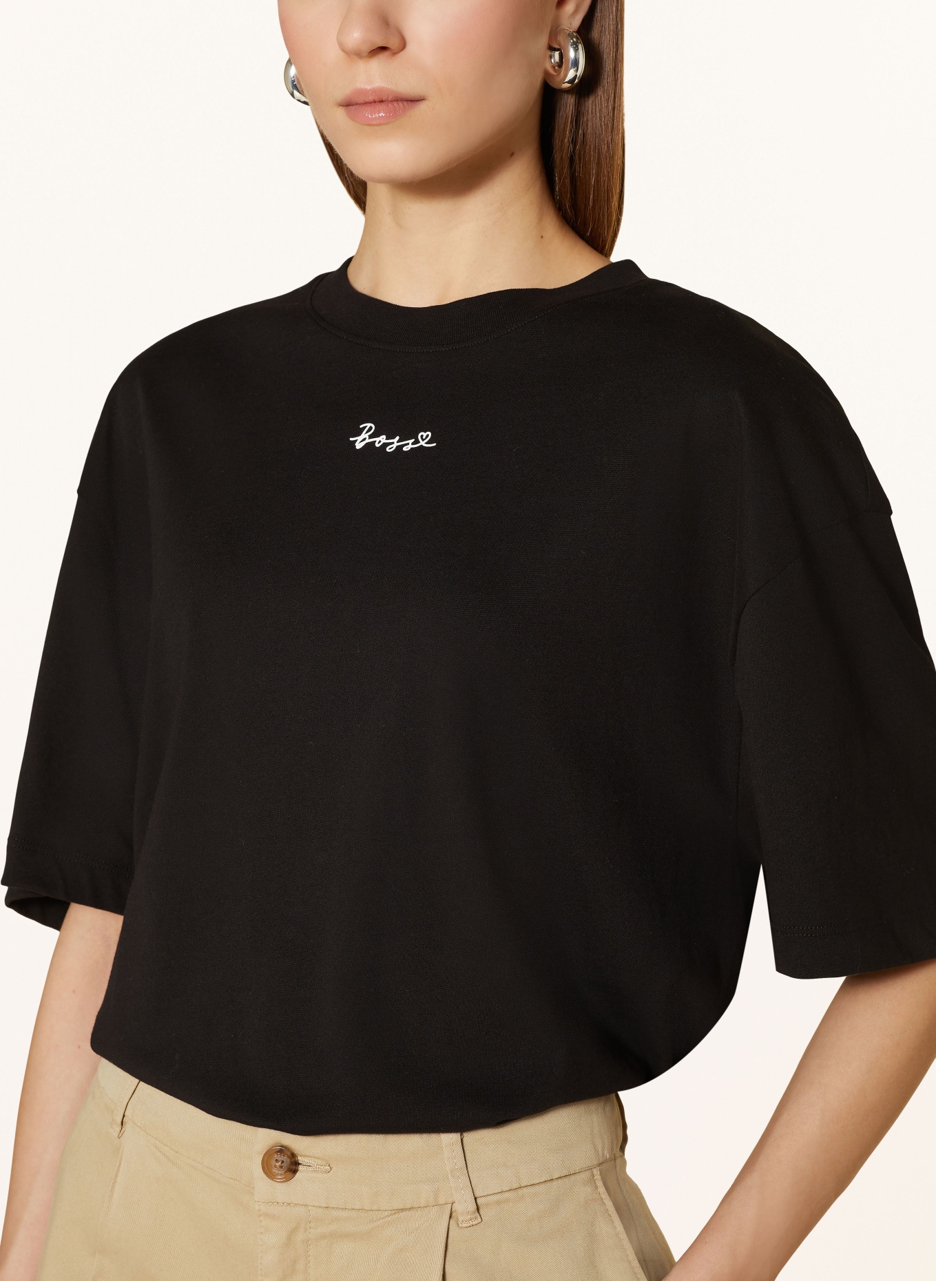BOSS T-shirt EBOYFRIEND, Color: BLACK/ WHITE (Image 4)