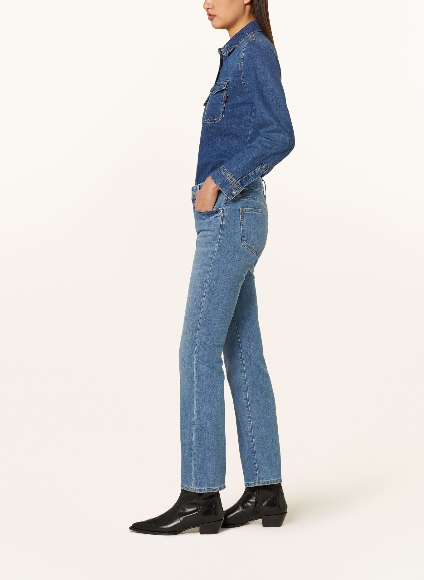 mavi Bootcut Jeans BELLA, Farbe: 85696 mid shaded everyday (Bild 4)