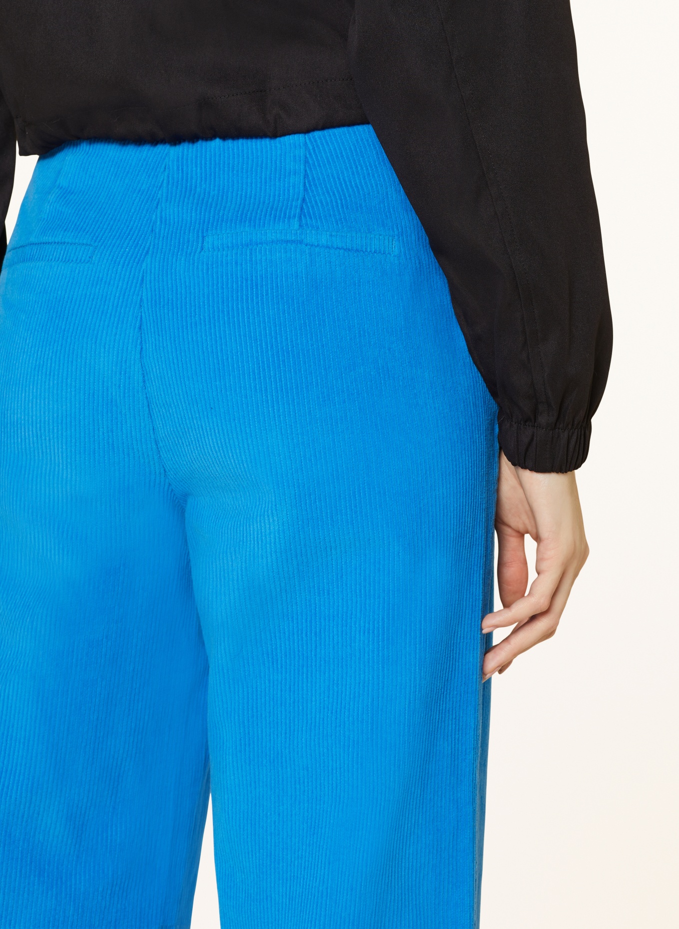 mavi Wide leg trousers made of corduroy, Color: BLUE (Image 5)