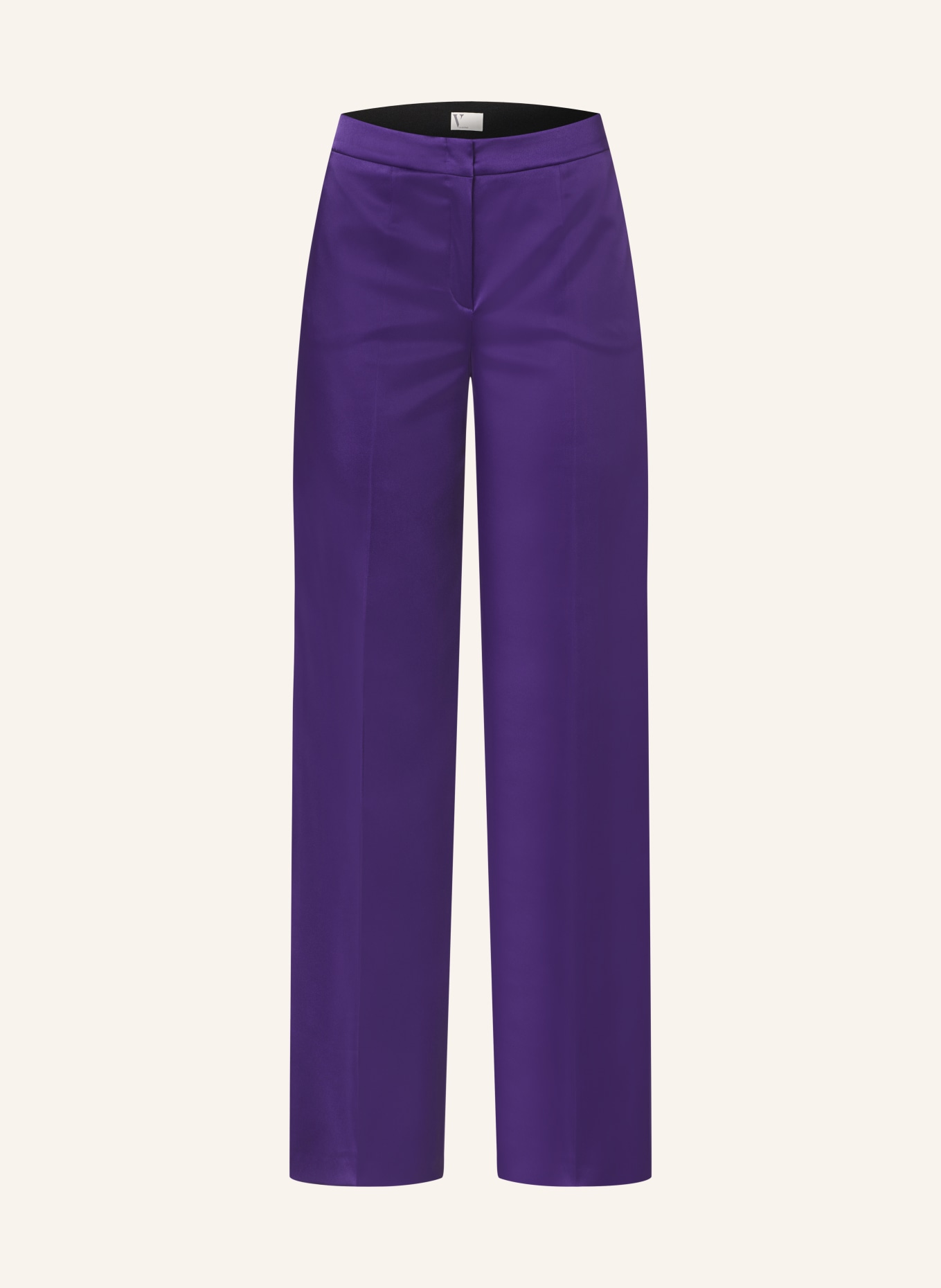 V by Vera Mont Wide leg trousers in satin, Color: PURPLE (Image 1)