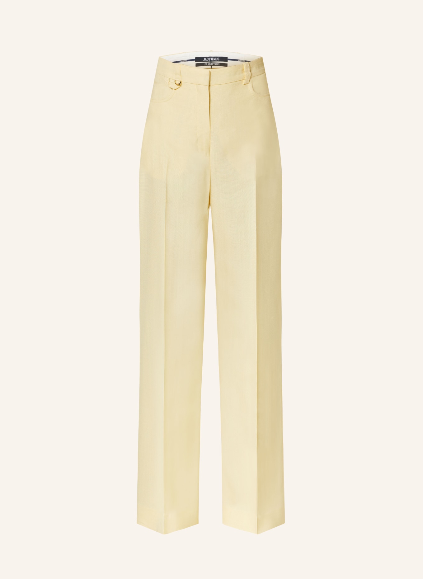 JACQUEMUS Wide leg trousers LE PANTALON SAUGE, Color: LIGHT YELLOW (Image 1)
