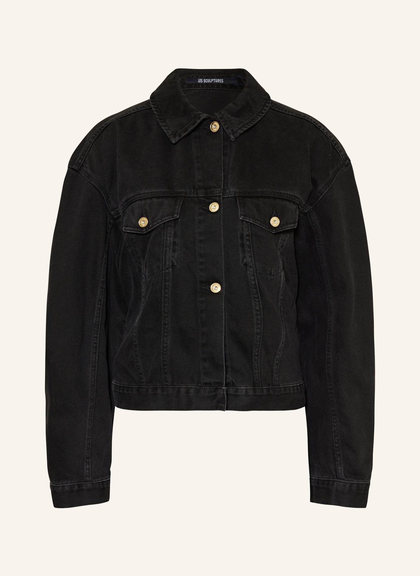 JACQUEMUS Denim jacket LA VESTE DE-NÎMES, Color: BLACK (Image 1)