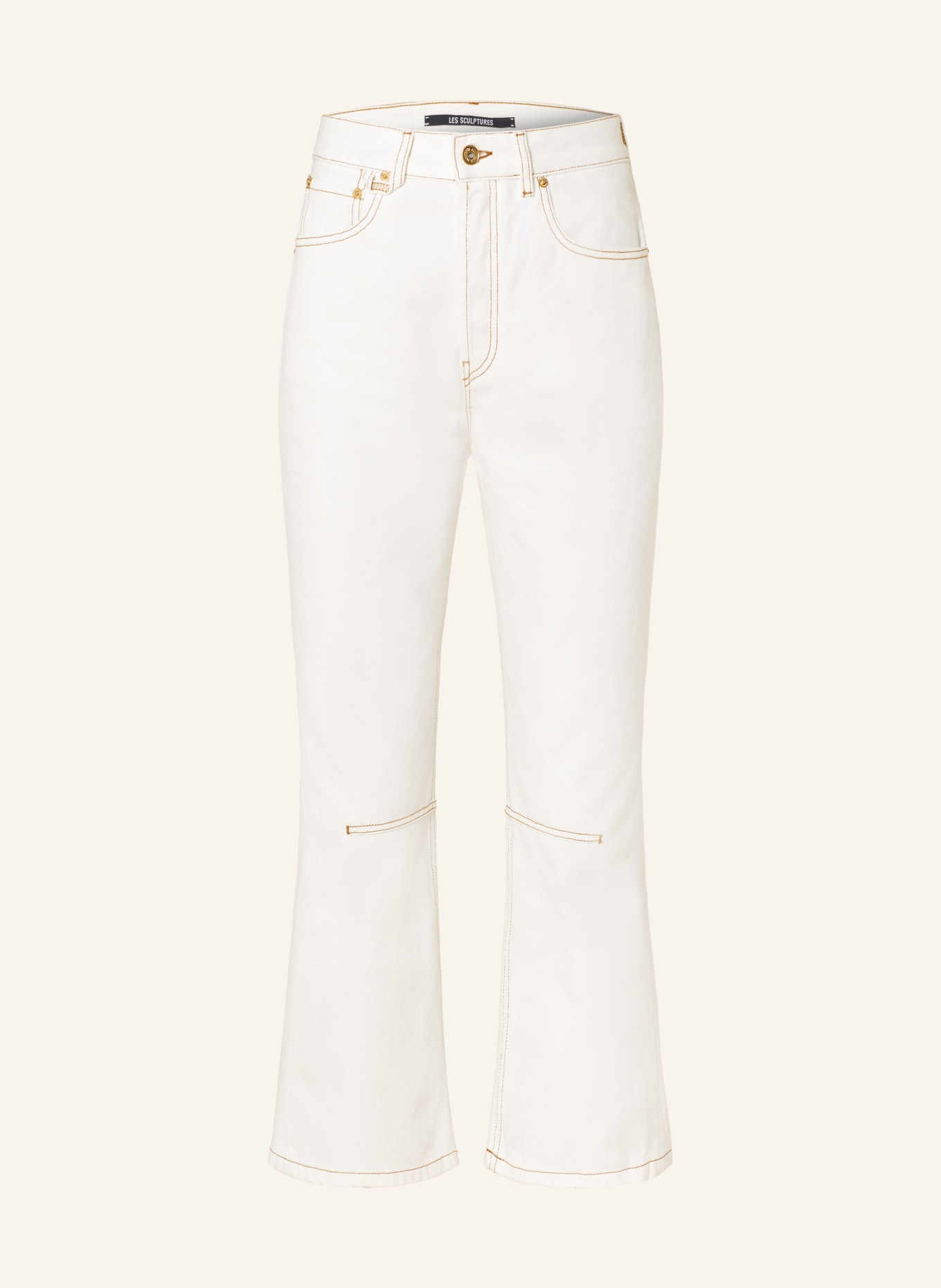 JACQUEMUS 7/8-Jeans LE DE-NÎMES COURT JEANS, Farbe: 11C OFF-WHITE/TABAC (Bild 1)