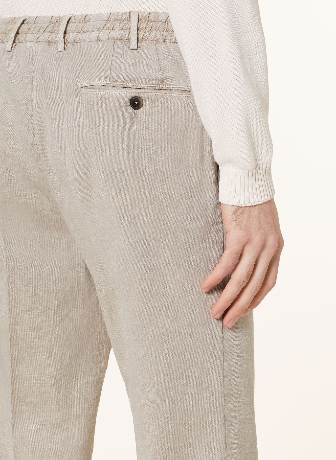 PT TORINO Chinos slim fit with linen, Color: BEIGE (Image 6)