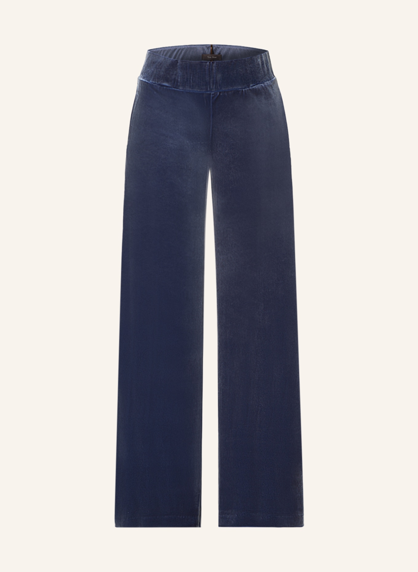 Vera Mont Wide leg trousers made of velvet, Color: BLUE GRAY (Image 1)