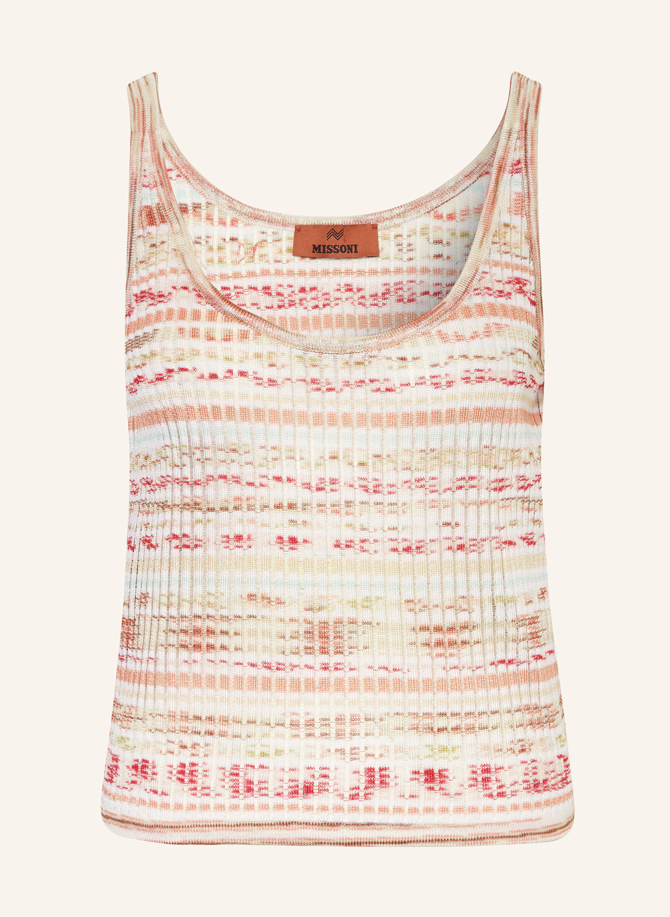 MISSONI Knit top, Color: WHITE/ LIGHT ORANGE/ TURQUOISE (Image 1)