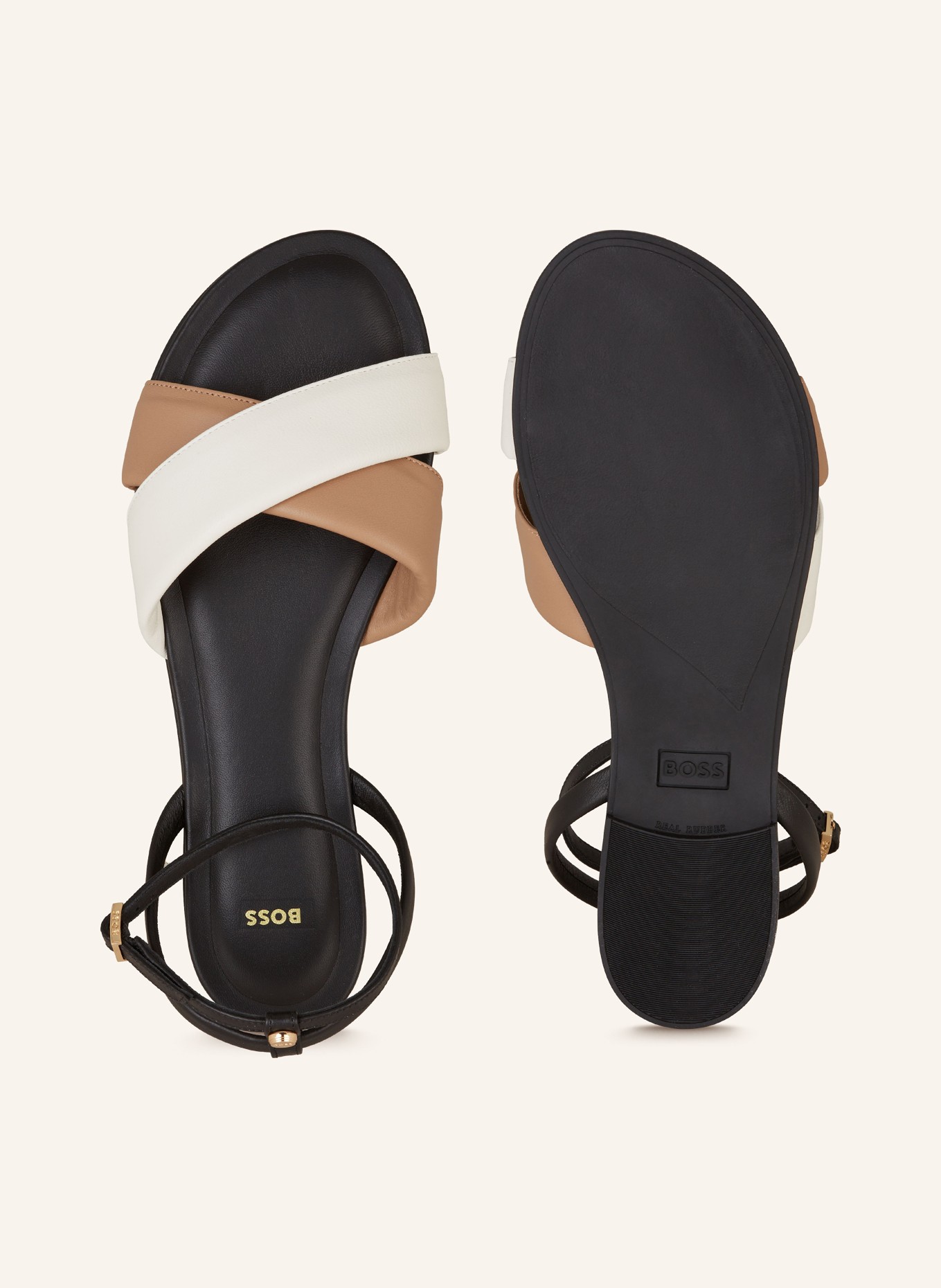 BOSS Sandals MILLIE, Color: BLACK/ BEIGE/ ECRU (Image 5)