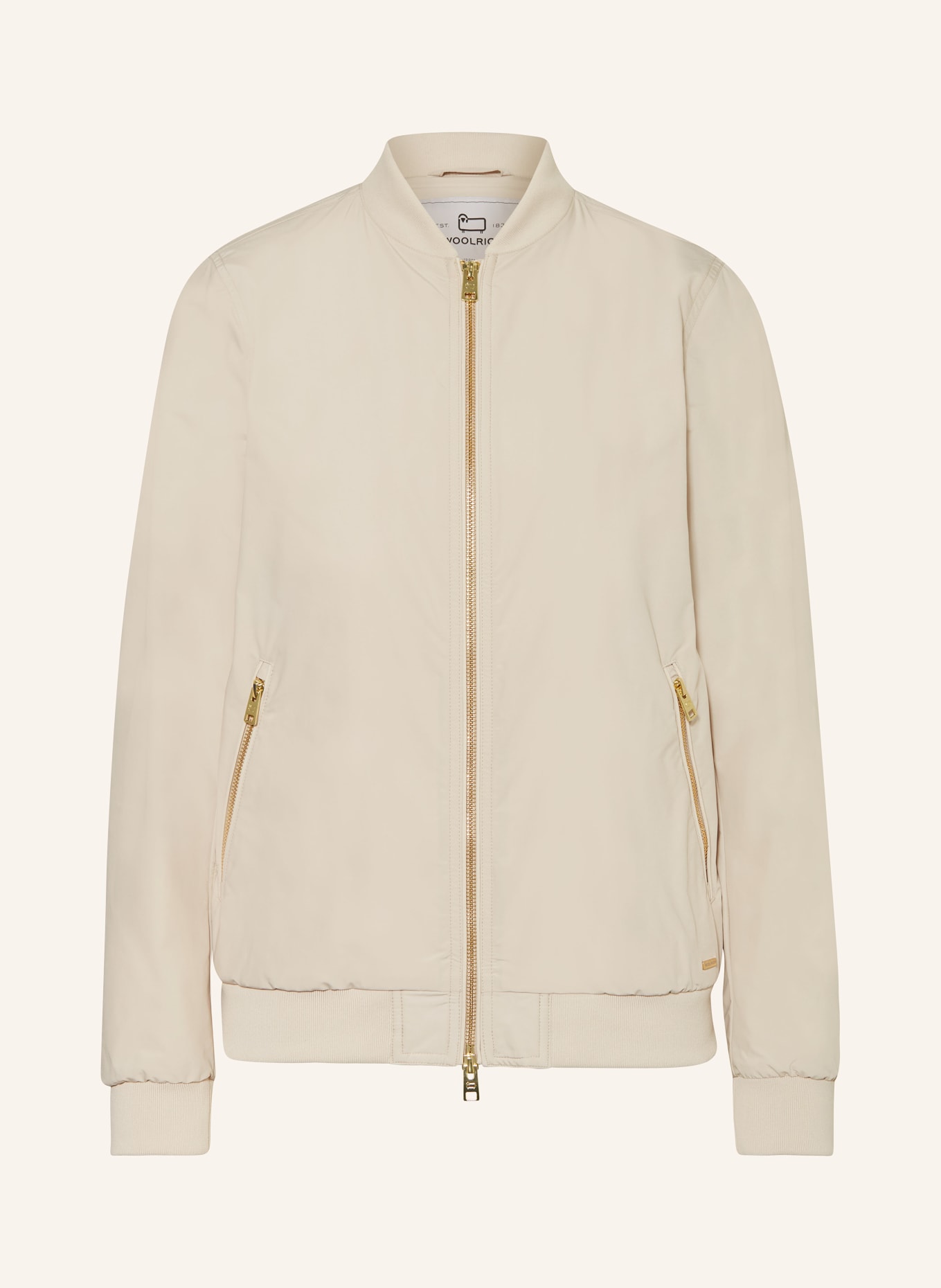 WOOLRICH Bomber jacket CHARLOTTE, Color: CREAM (Image 1)