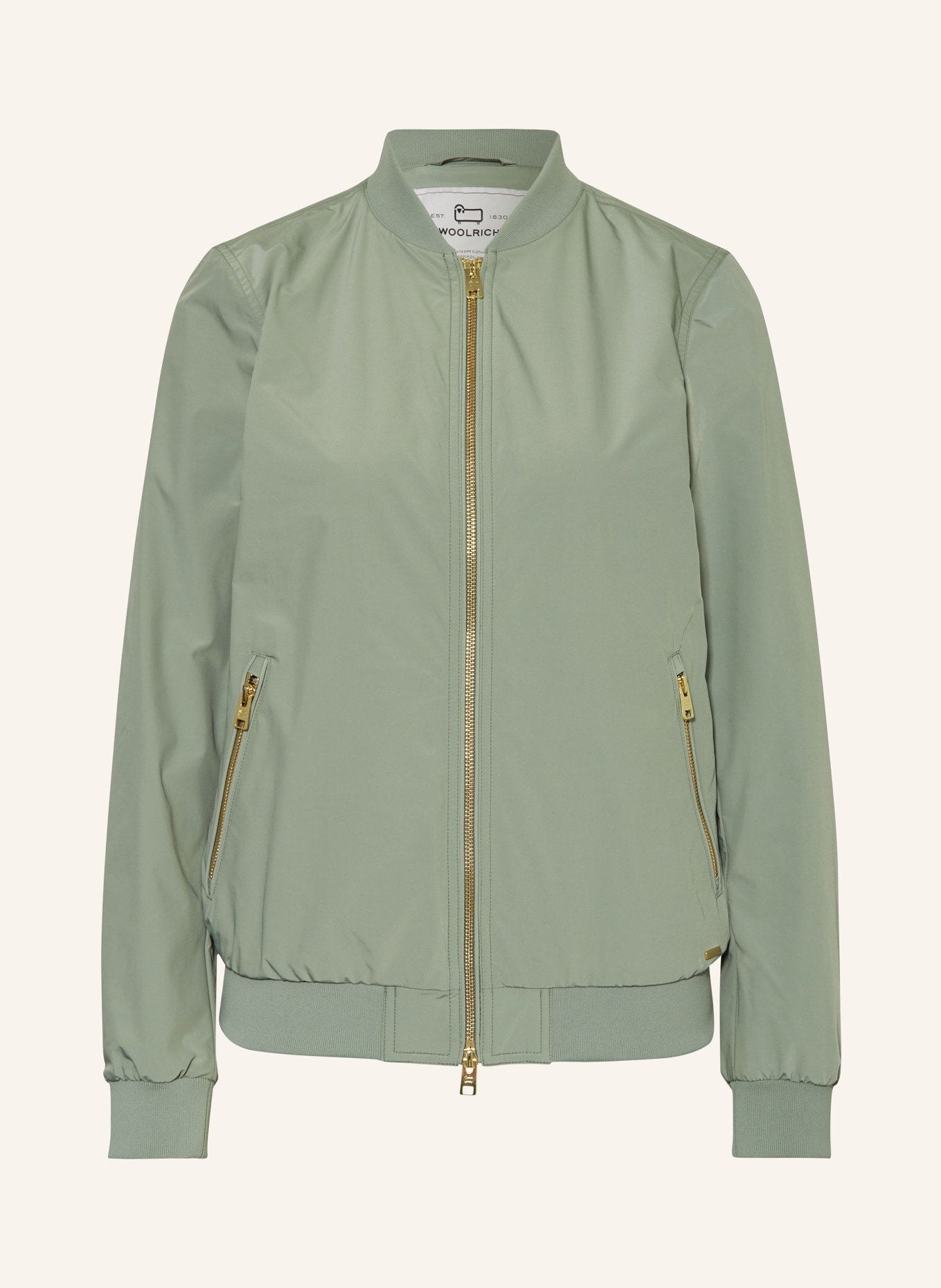 WOOLRICH Bomber jacket CHARLOTTE, Color: LIGHT GREEN (Image 1)