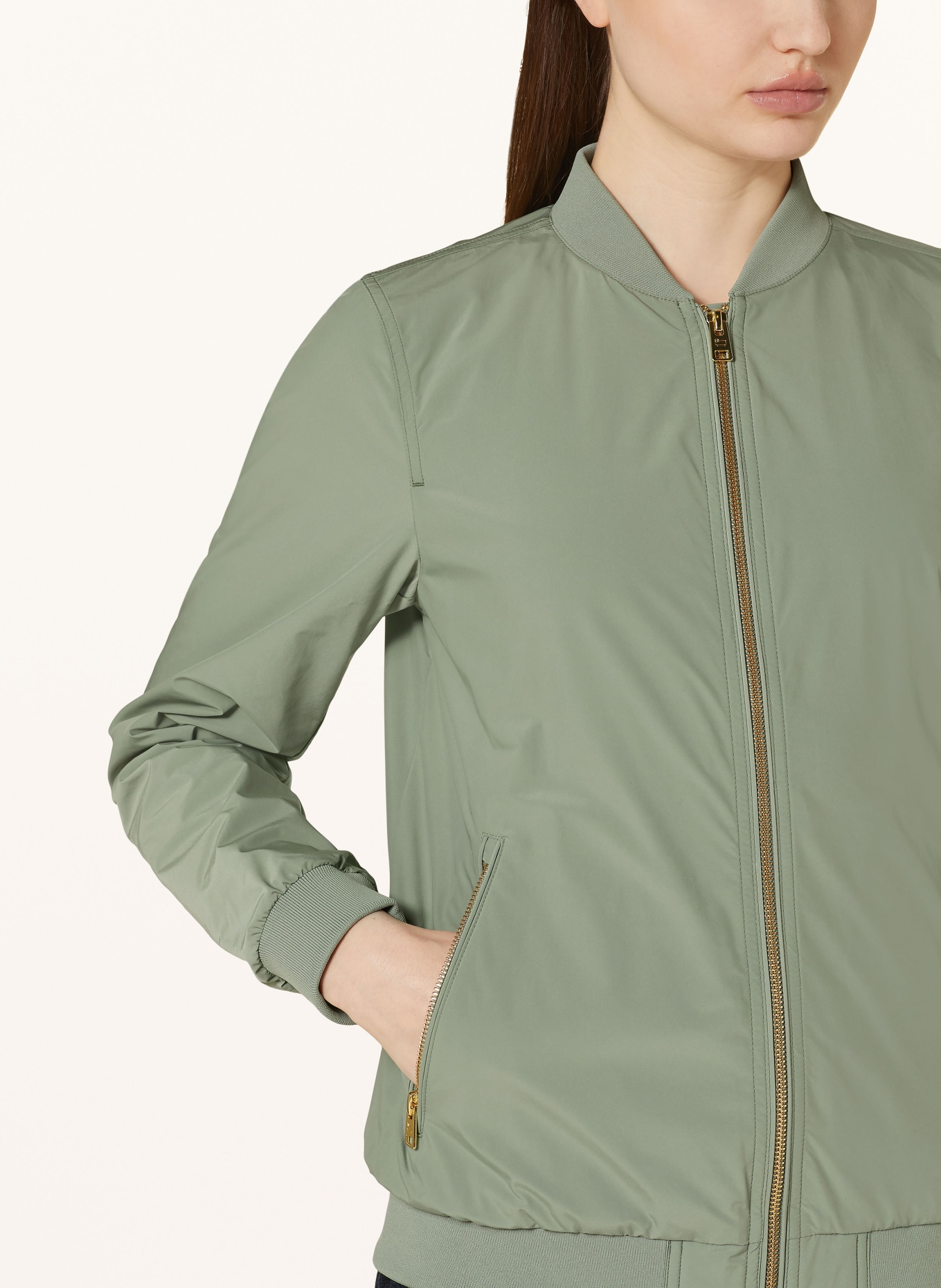 WOOLRICH Bomber jacket CHARLOTTE, Color: LIGHT GREEN (Image 4)