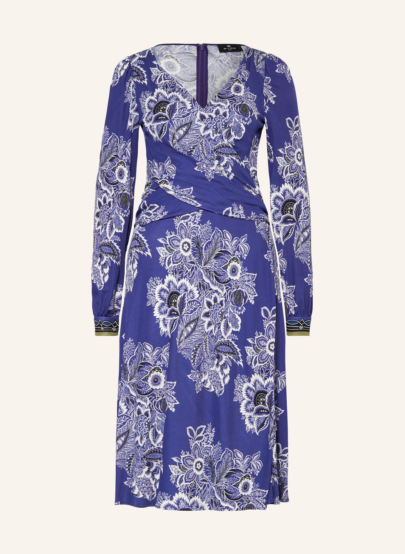 ETRO Dress in wrap look, Color: BLUE/ WHITE/ BLACK (Image 1)