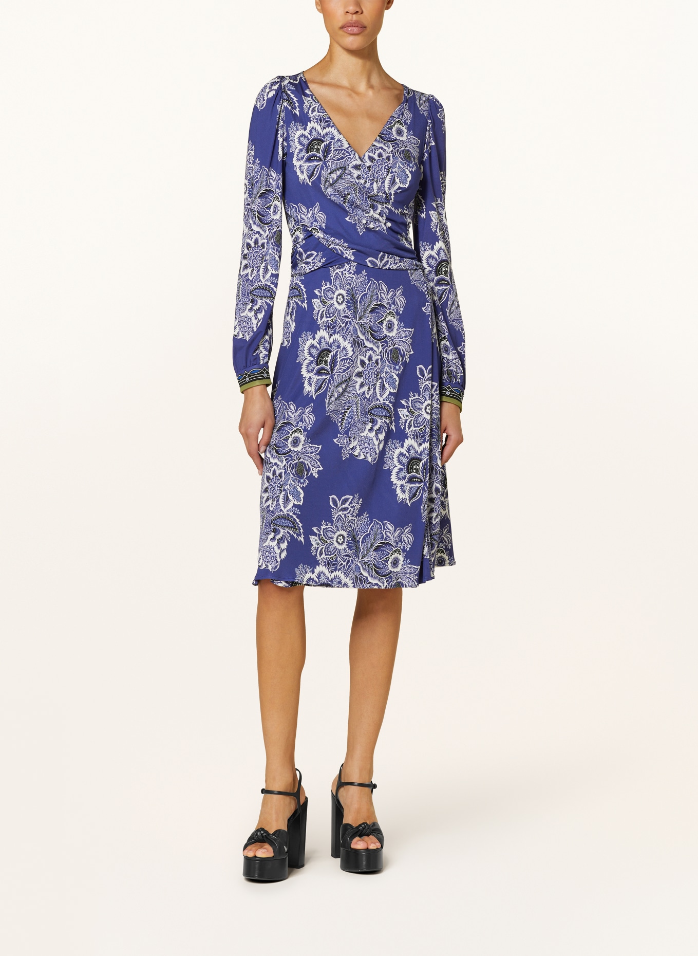 ETRO Dress in wrap look, Color: BLUE/ WHITE/ BLACK (Image 2)