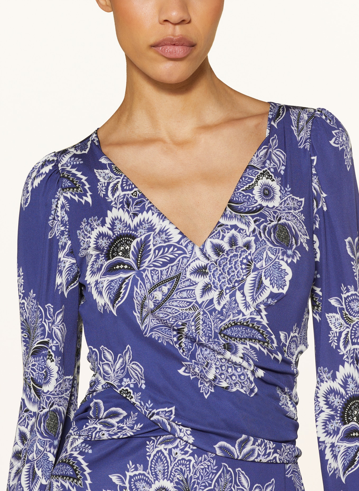 ETRO Dress in wrap look, Color: BLUE/ WHITE/ BLACK (Image 4)