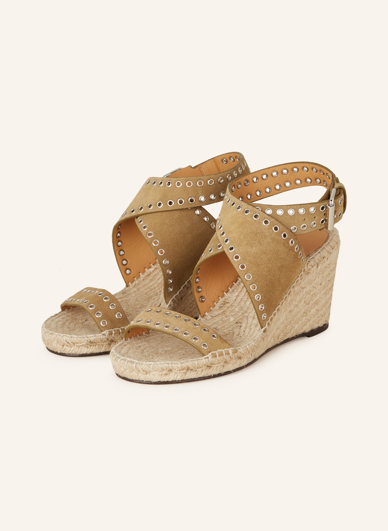 ISABEL MARANT Wedges IRIANE with rivets, Color: TAUPE (Image 1)