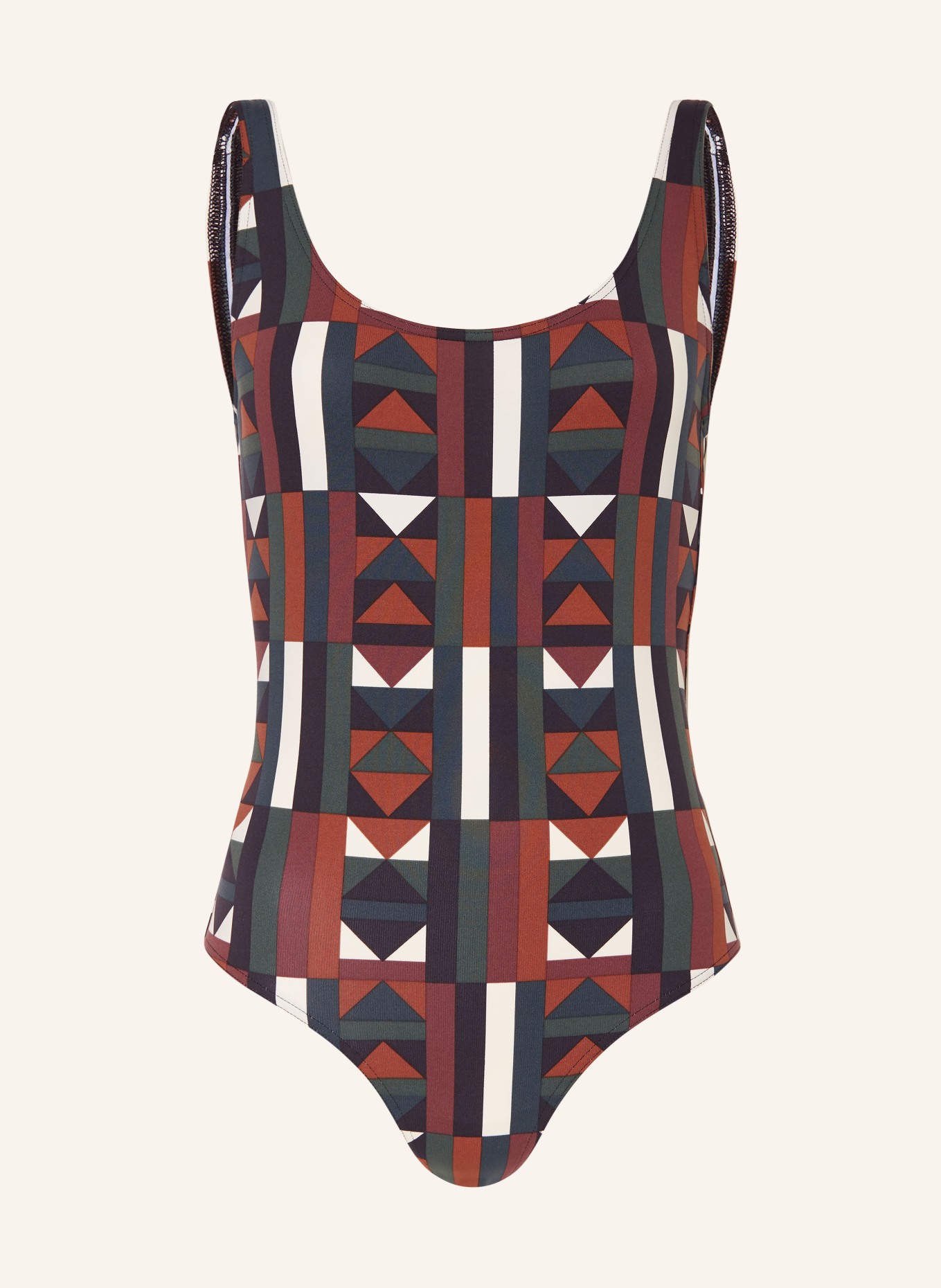 ERES Strój kąpielowy STRUCTURE: BRĄZOWY / CIEMNOZIELONY / CZARNY