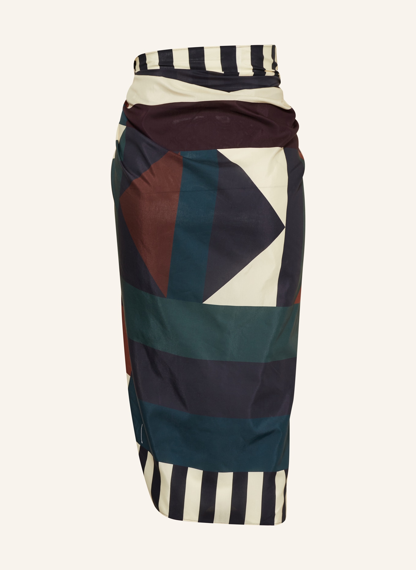 ERES Kimono MIRROR with silk, Color: BROWN/ LIGHT YELLOW/ DARK PURPLE (Image 2)