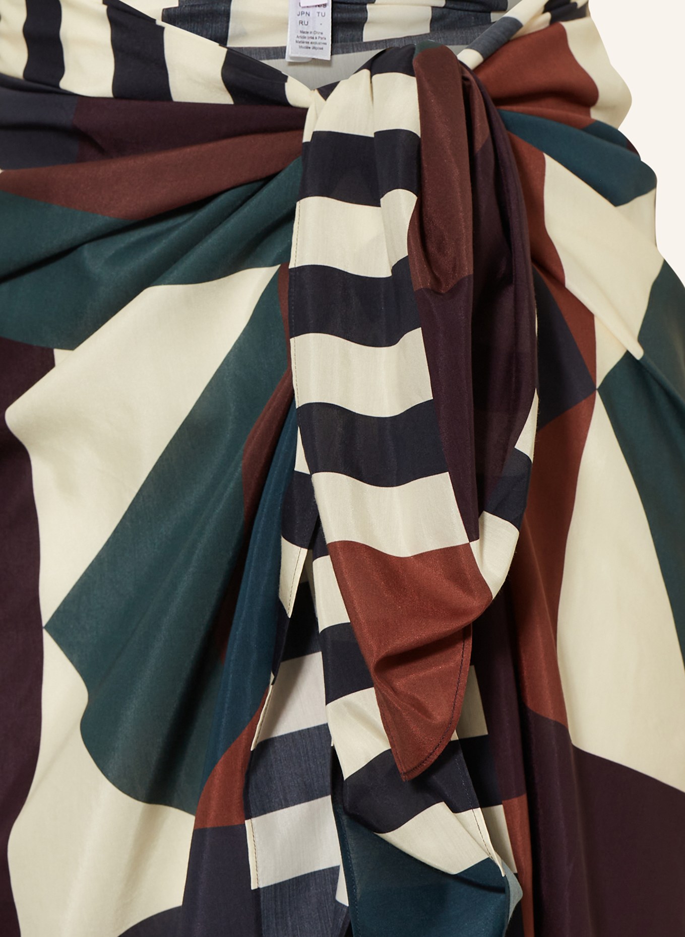 ERES Kimono MIRROR with silk, Color: BROWN/ LIGHT YELLOW/ DARK PURPLE (Image 3)