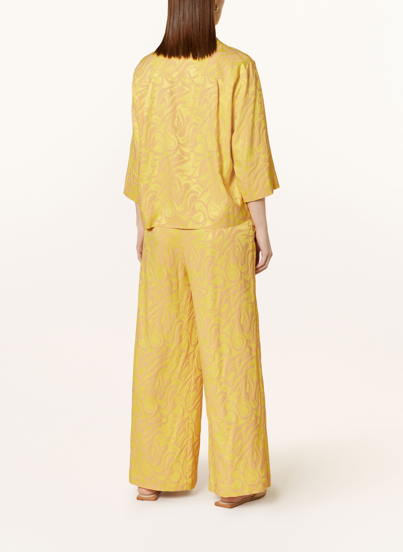MOS MOSH Trousers MMTHEA MELO, Color: YELLOW/ BEIGE (Image 3)