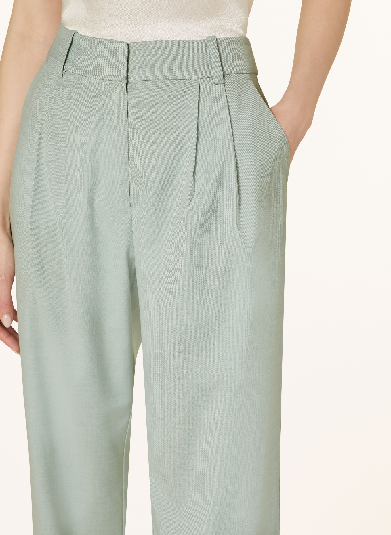 MOS MOSH Trousers CHLEO, Color: LIGHT GREEN (Image 5)