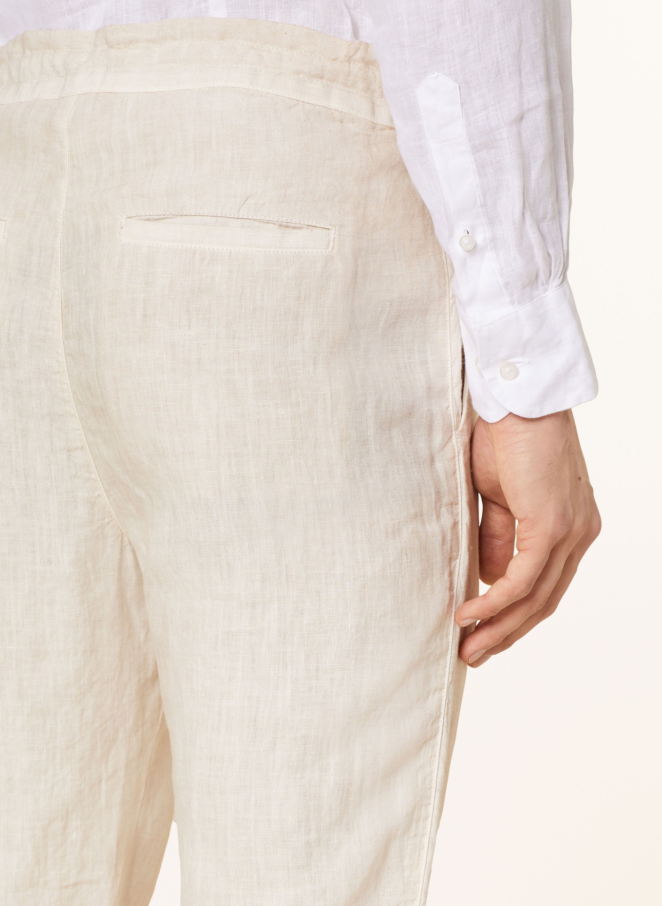 120%lino Lněné chino kalhoty, Barva: KRÉMOVÁ (Obrázek 6)