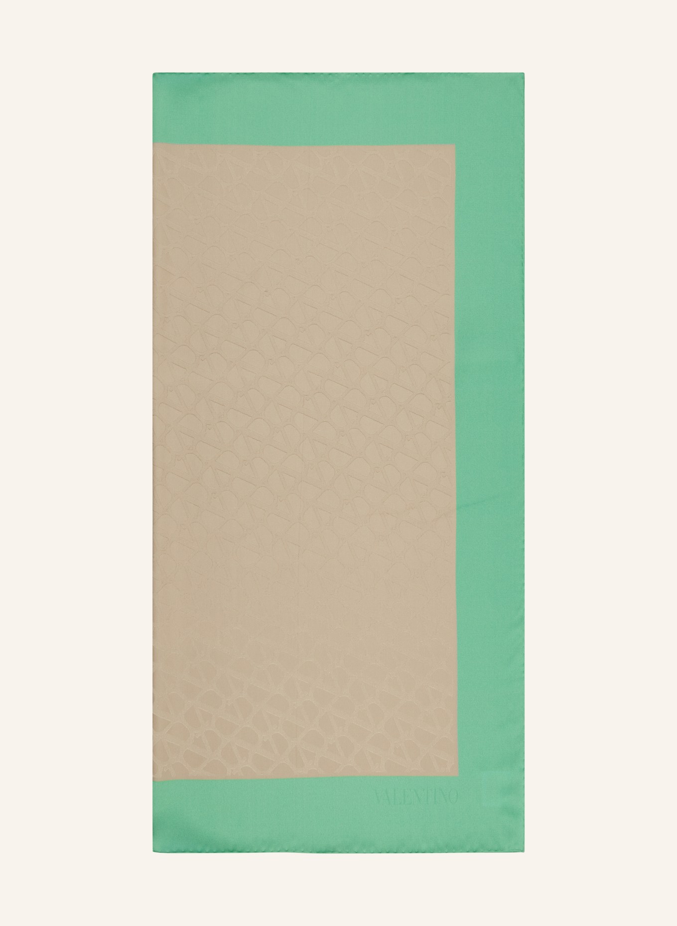 VALENTINO GARAVANI Silk scarf TOILE ICONOGRAPHE, Color: GREEN/ LIGHT BLUE/ KHAKI (Image 1)