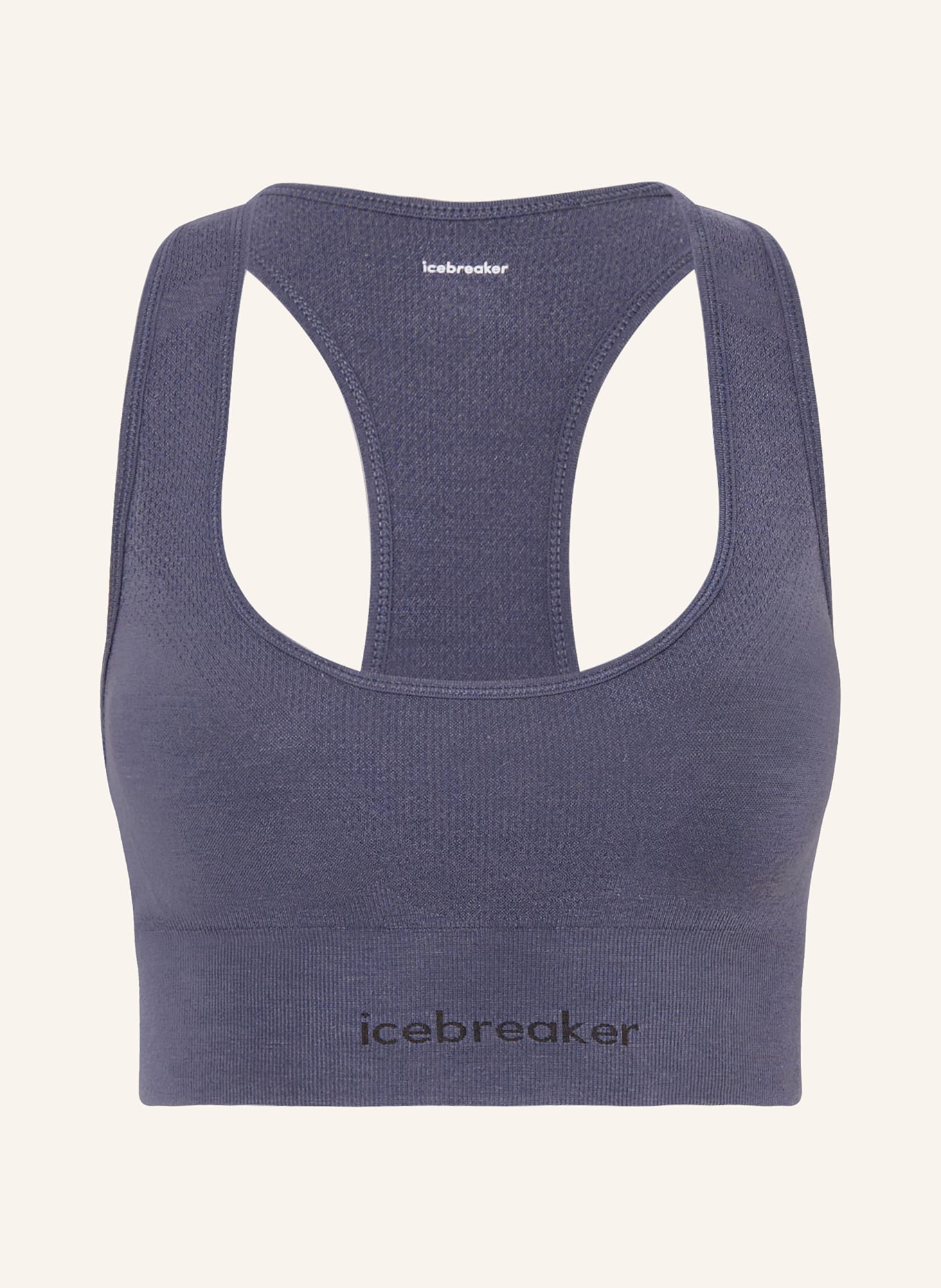icebreaker Sports bra 260 ZONEKNIT SEAMLESS with merino wool in dark gray