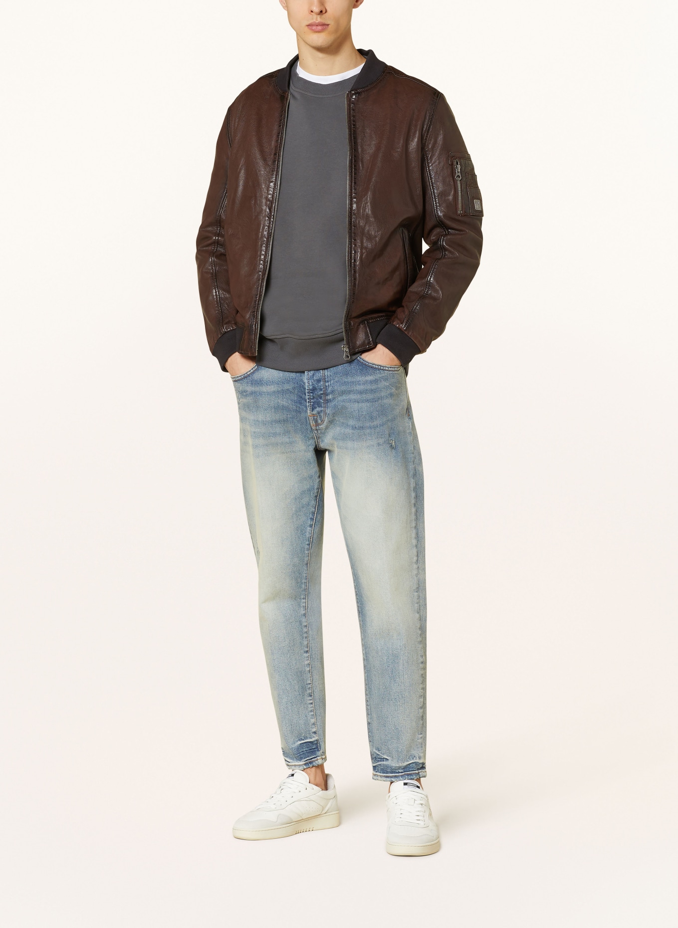 gipsy Leather jacket GMHUSLEY, Color: DARK BROWN (Image 2)