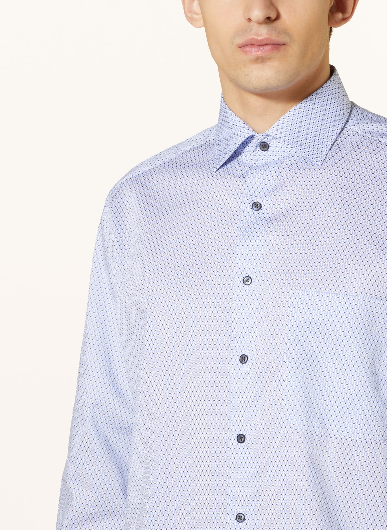 ETERNA Shirt comfort fit, Color: LIGHT BLUE/ WHITE (Image 4)