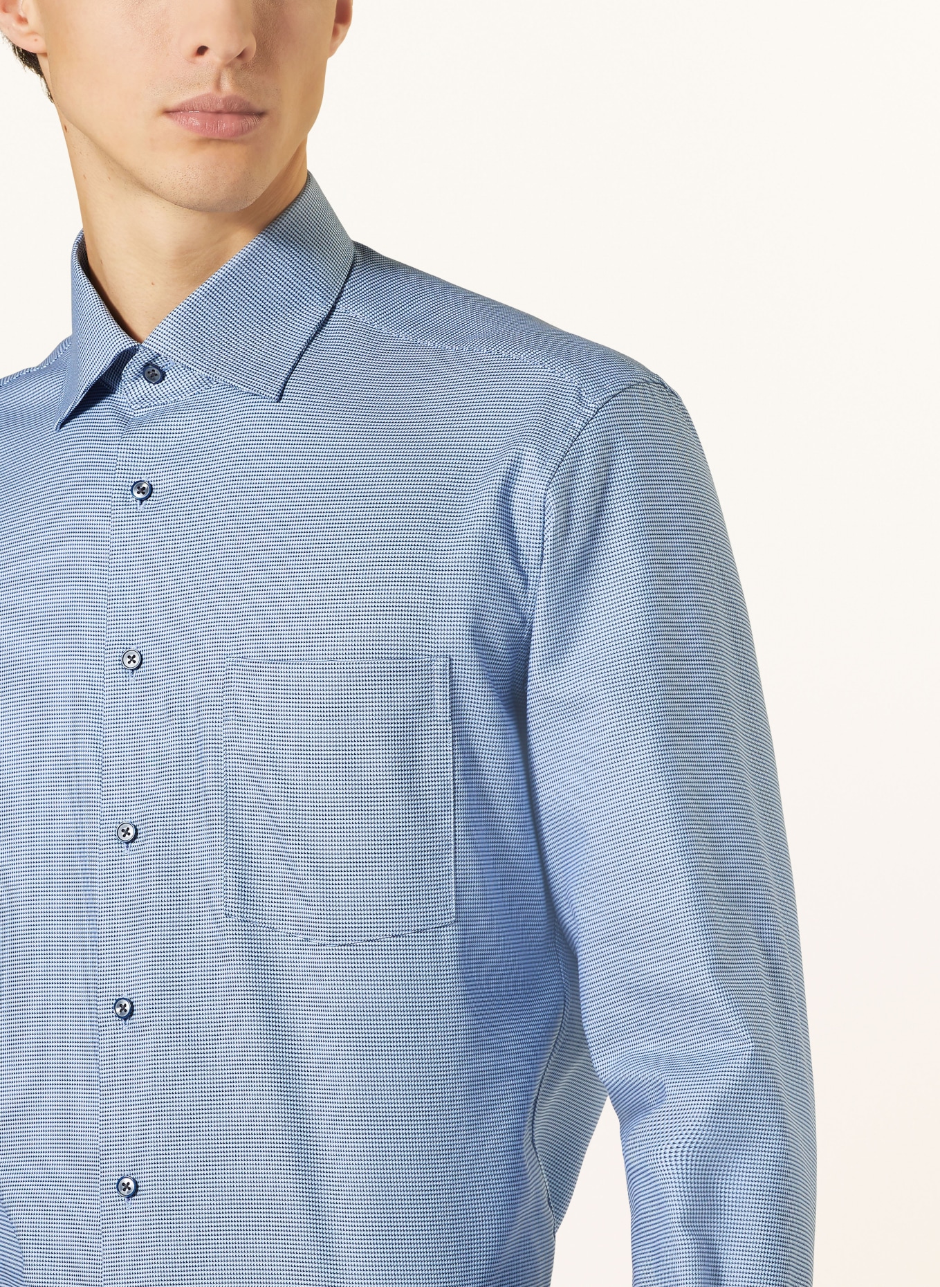 ETERNA Shirt modern fit, Color: BLUE/ WHITE (Image 4)
