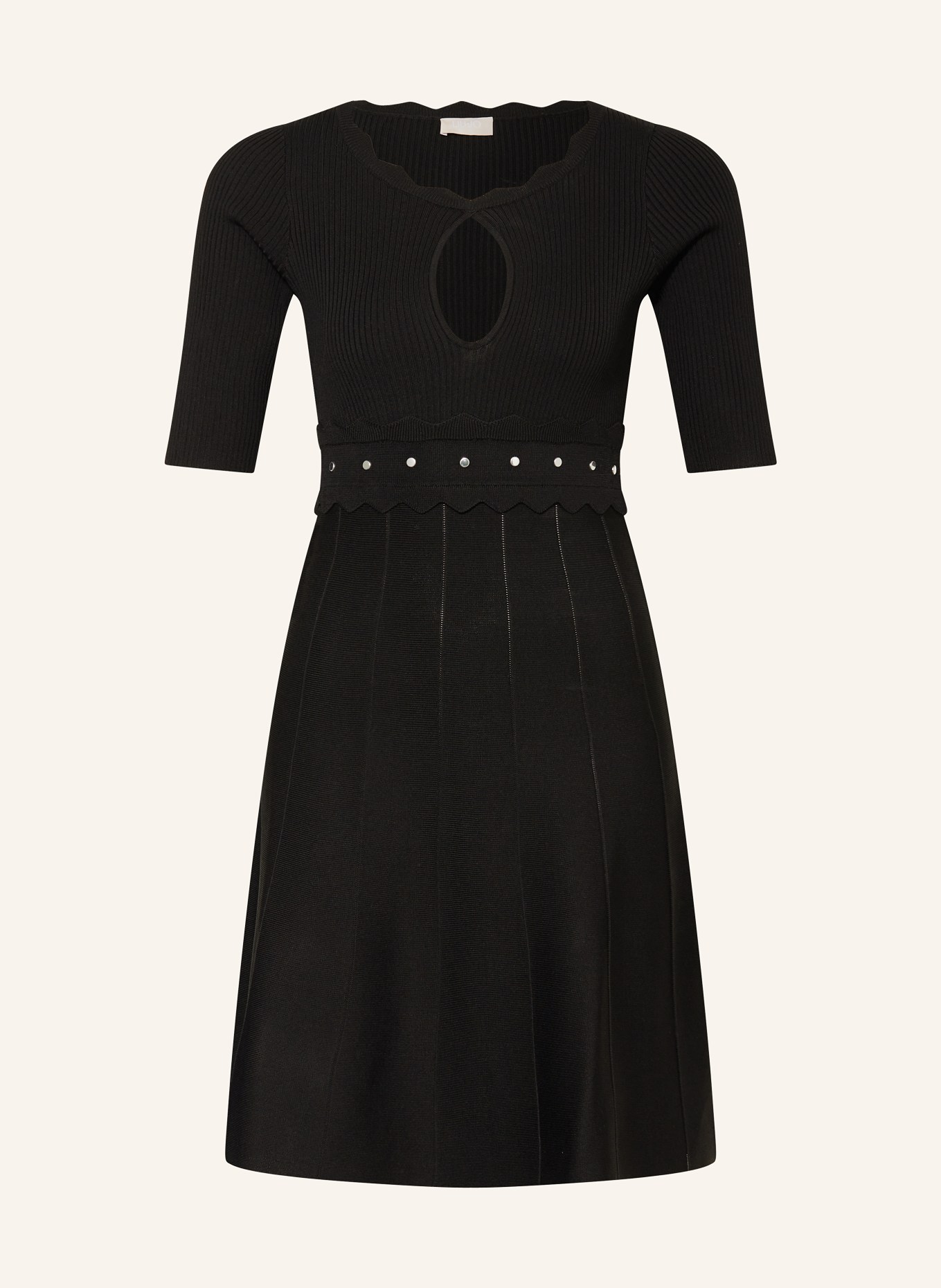 LIU JO Knit dress with cut-out, Color: BLACK (Image 1)