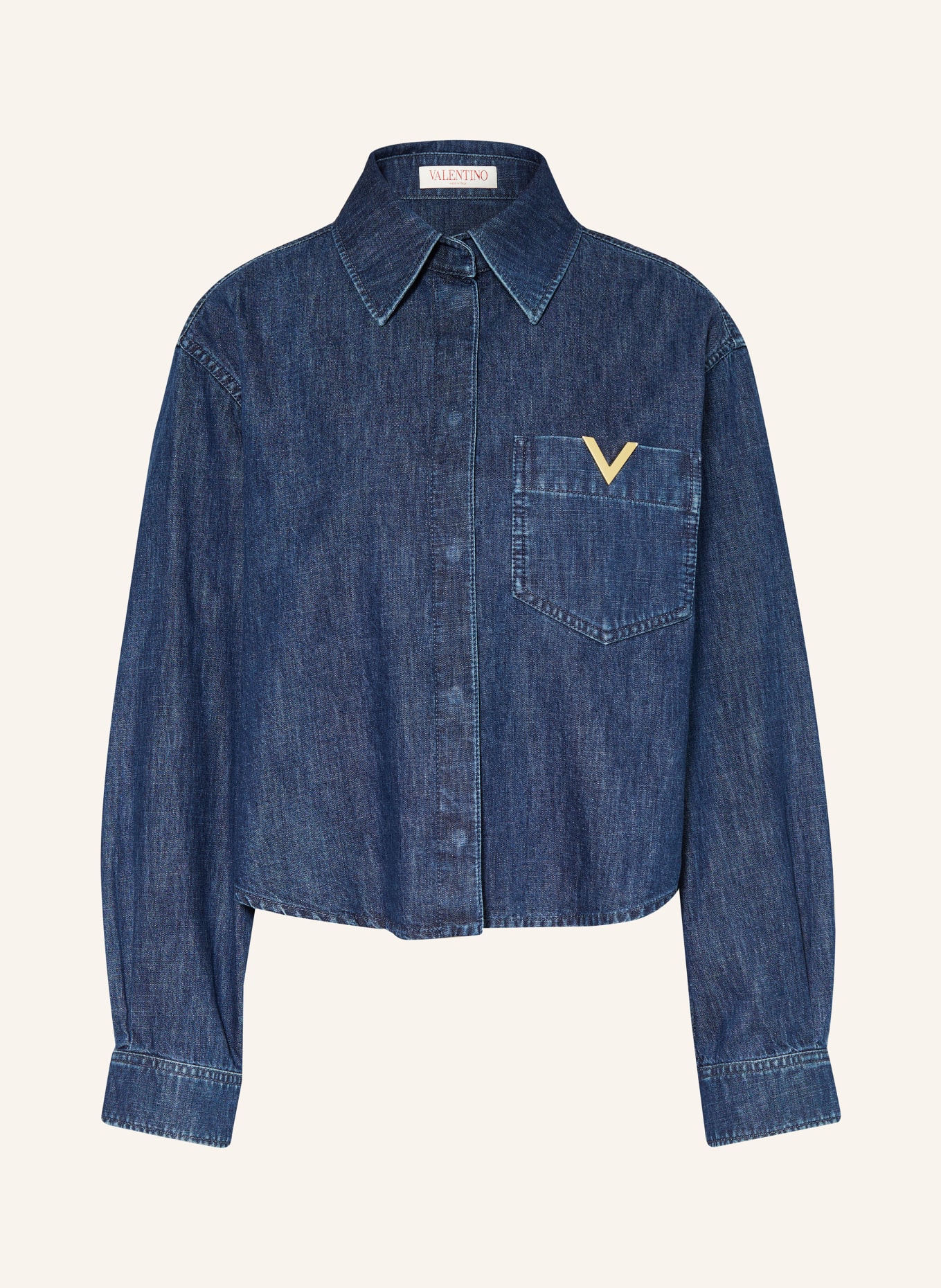 VALENTINO Denim blouse, Color: DARK BLUE (Image 1)