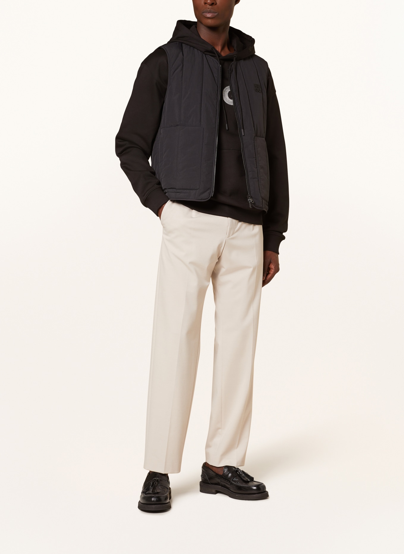 HUGO Quilted vest BATINO reversible, Color: BLACK (Image 2)