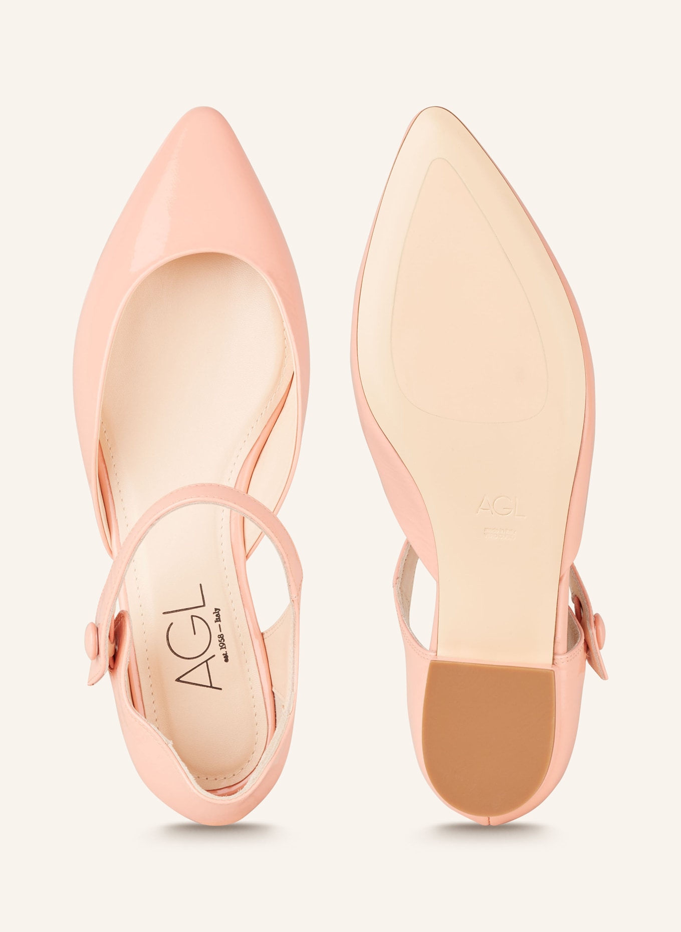 AGL Slingback ballerinas BLANCA in salmon
