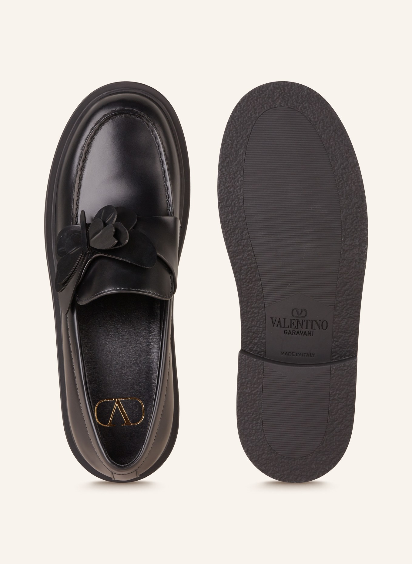 VALENTINO GARAVANI Loafers ARCHIVE BUTTERFLY, Color: BLACK (Image 5)