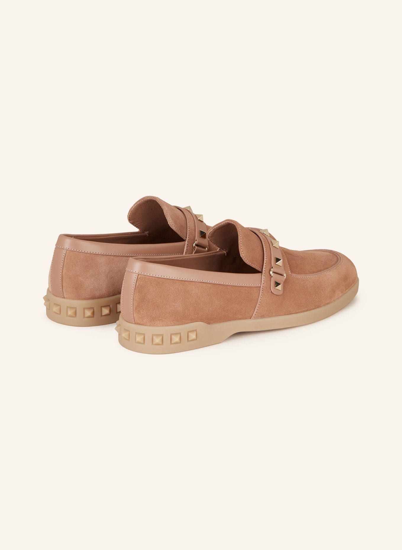 VALENTINO GARAVANI Loafers LEISURE FLOWS with rivets, Color: CAMEL (Image 2)