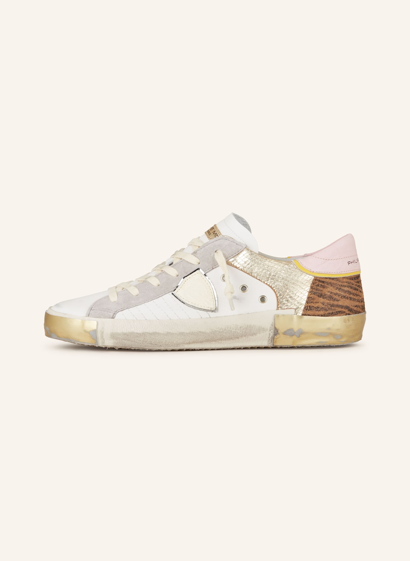 PHILIPPE MODEL Sneakers PRSX, Color: WHITE/ GRAY/ GOLD (Image 4)